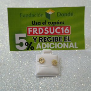 BROQUELES BROQUEL FIG BOTON C CIRCONIA 14K 0.2916 GR (NUEVO)