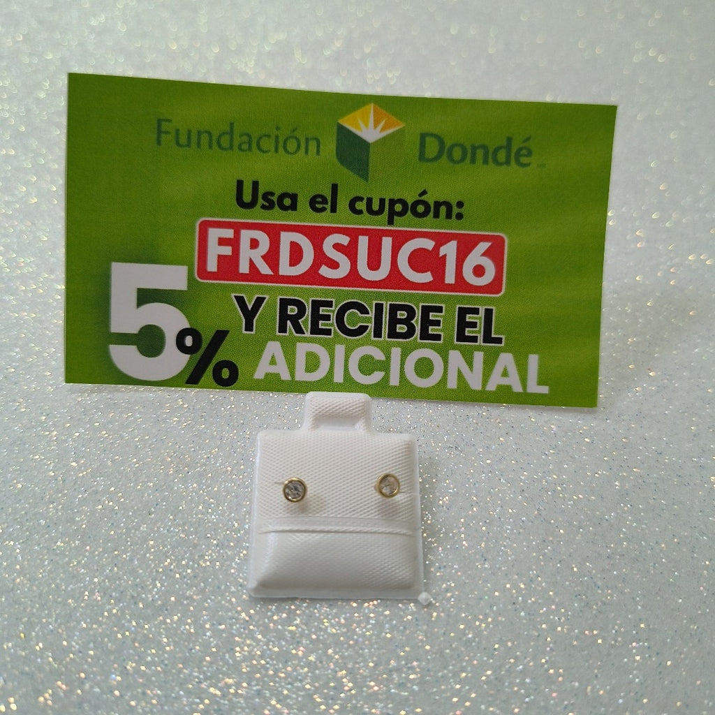BROQUELES BROQUEL C CIRCONIA 14K 0.1501 GR (NUEVO)