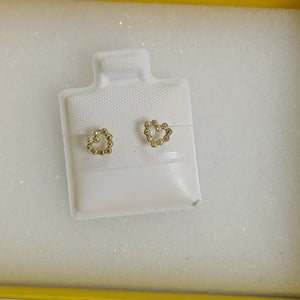 BROQUELES BROQUEL FIG CORAZON 14K 0.23 GR (NUEVO)