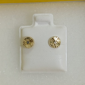 BROQUELES BROQUEL FIG BOTON C CIRCONIA 14K 0.2916 GR (NUEVO)