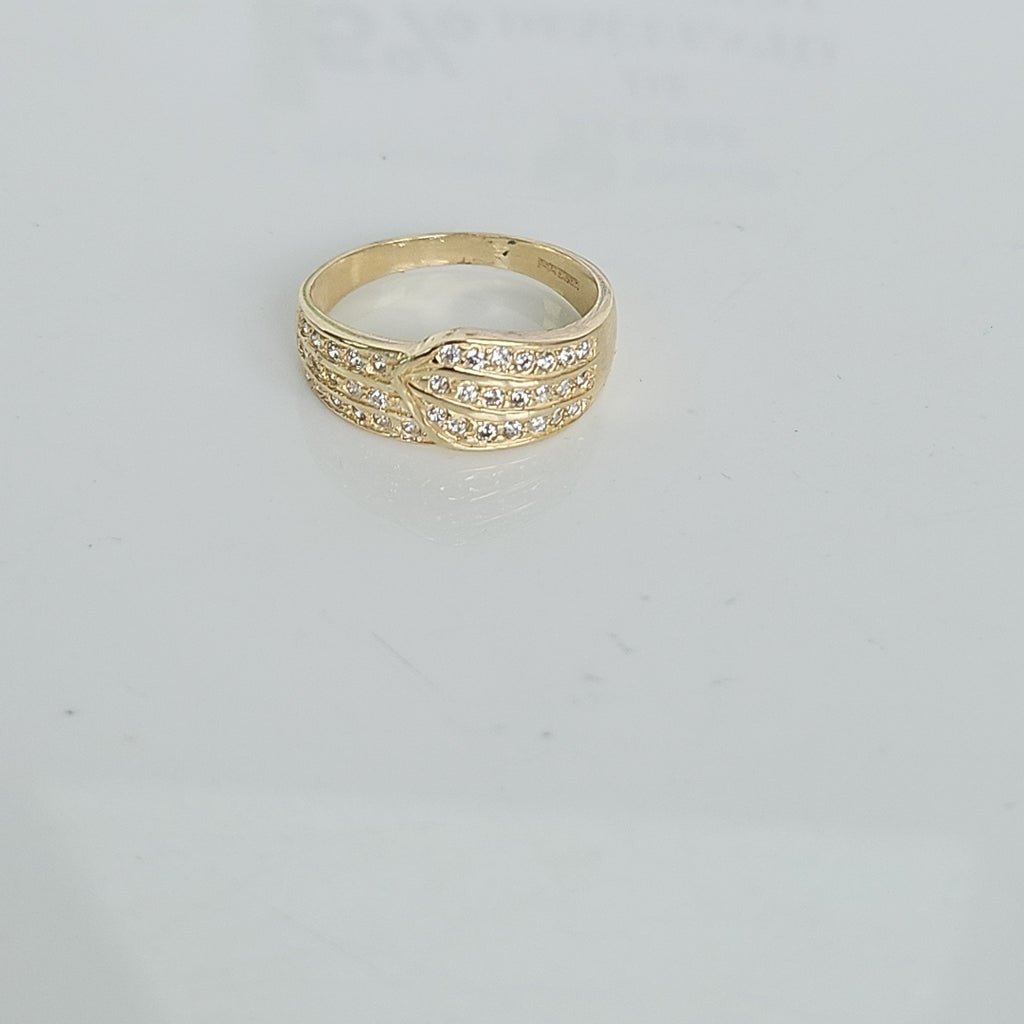 ANILLOS C CIRCONIAS 14K TALLA 7 2.9 GR (NUEVO)