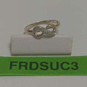 ANILLO ANILLITO FIG INFINITO C CIRCONIAS 14K 9 TALLA 2 GR (NUEVO)