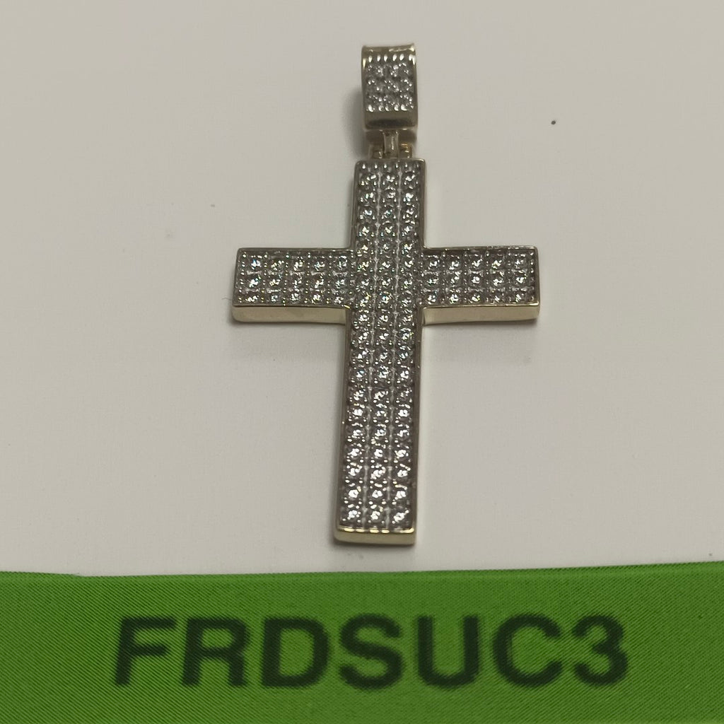DIJE CRUZ C CIRCONIAS 14K 5.1 GR (NUEVO)
