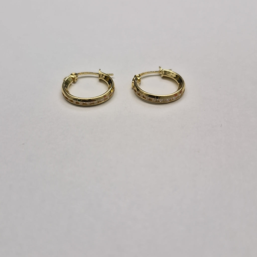 ARETES ARRACADAS CON CIRCONIAS 10K 1.4 GR (NUEVO)