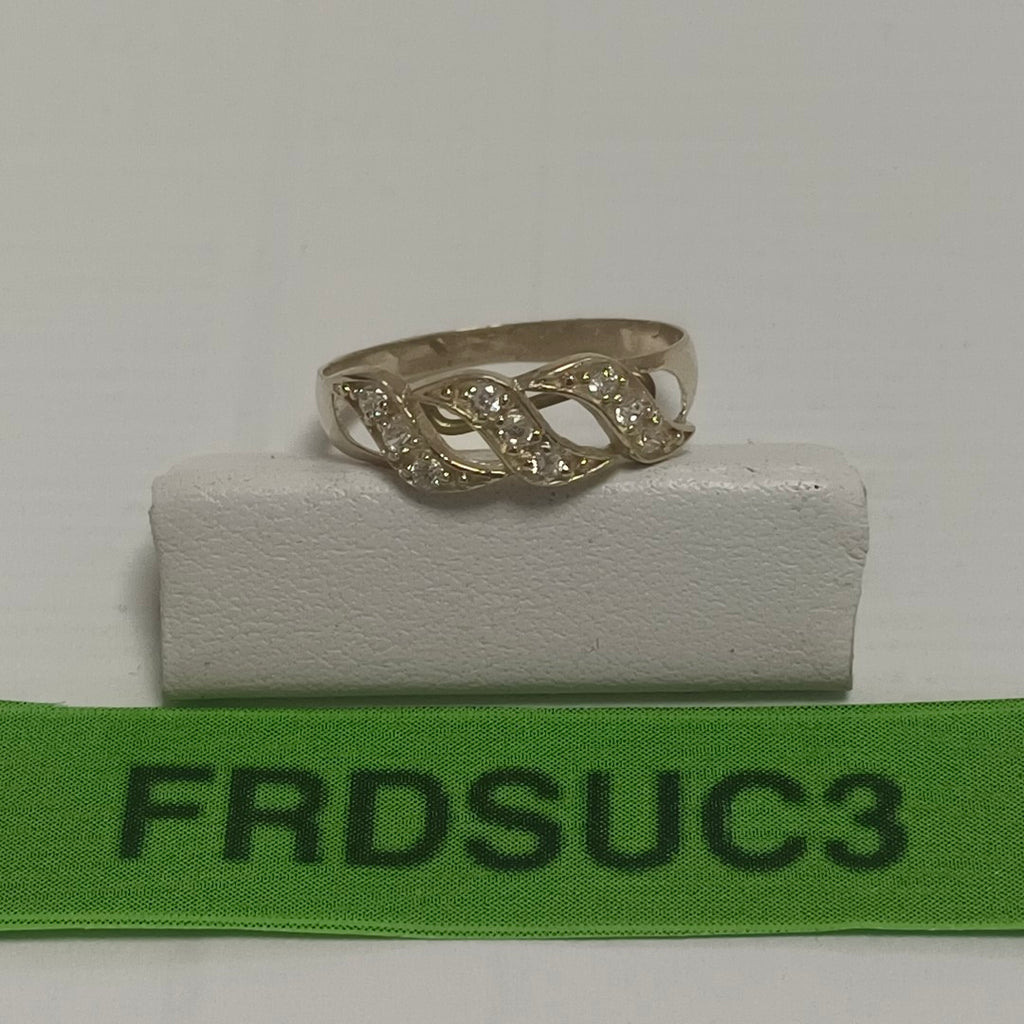 ANILLOS C CIRCONIAS 14K TALLA 7 1.4 GR (NUEVO)