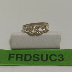 ANILLOS C CIRCONIAS 14K TALLA 7 1.4 GR (NUEVO)