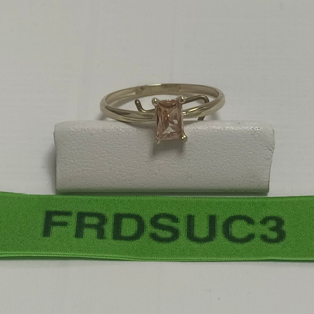 ANILLOS TEJIDO ANILLITO C PIEDRA DE COLOR 14K 8 1.2 GR (NUEVO)