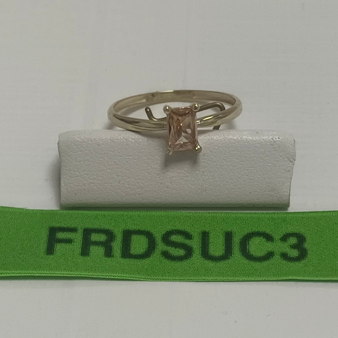 ANILLOS TEJIDO ANILLITO C PIEDRA DE COLOR 14K 8 1.2 GR (NUEVO)