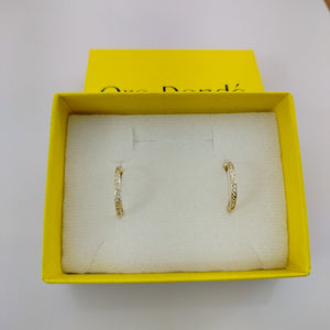 ARETES ARRACADAS C CIRCONIAS 14K 2 GR (NUEVO)