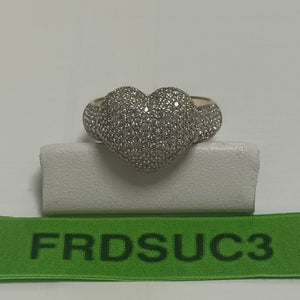 ANILLO ANILLITO CORAZON C CIRCONIAS 14K 8 TALLA 5.3 GR (NUEVO)