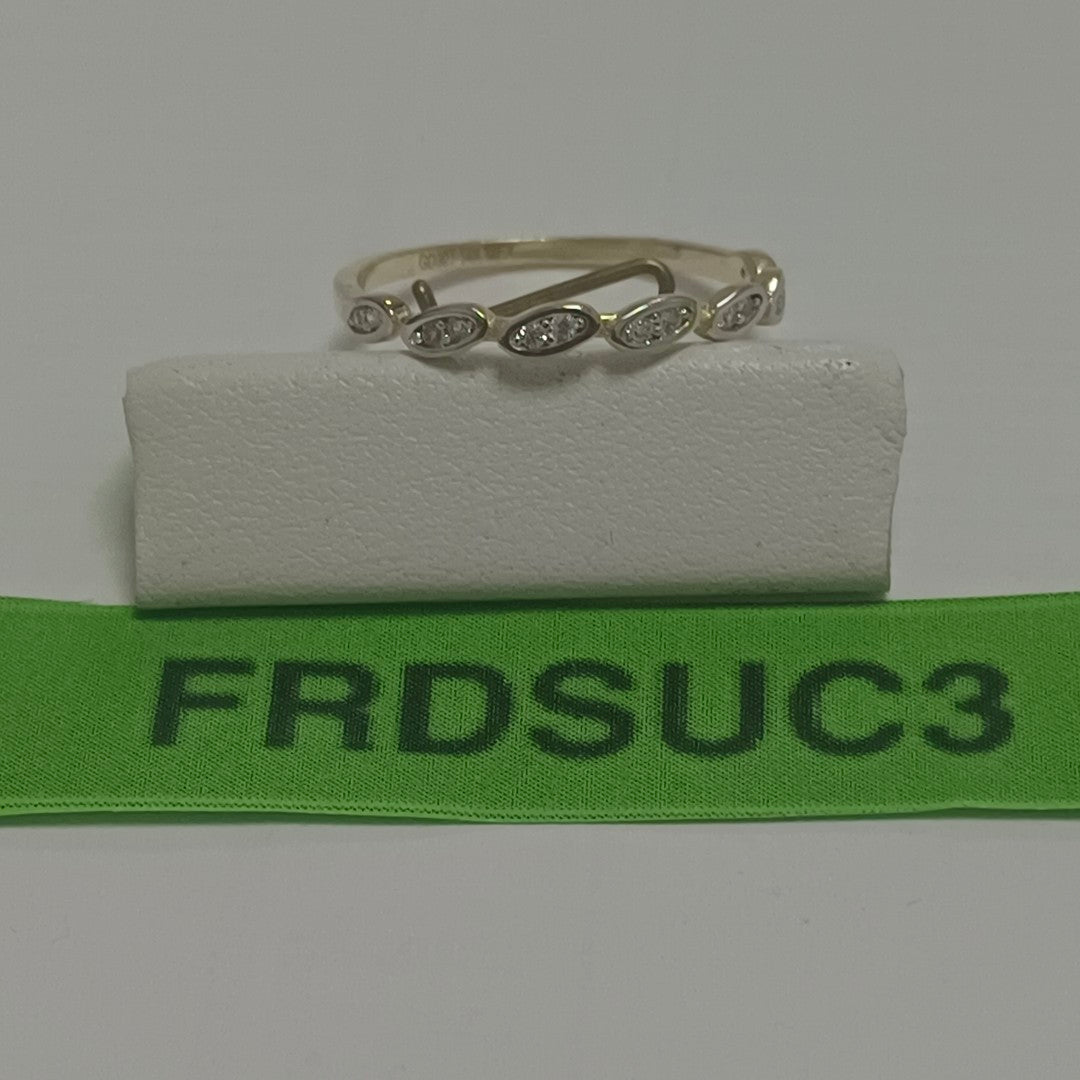 ANILLO ANILLITO FIG C CIRCONIAS 14K 8 TALLA 1.2 GR (NUEVO)