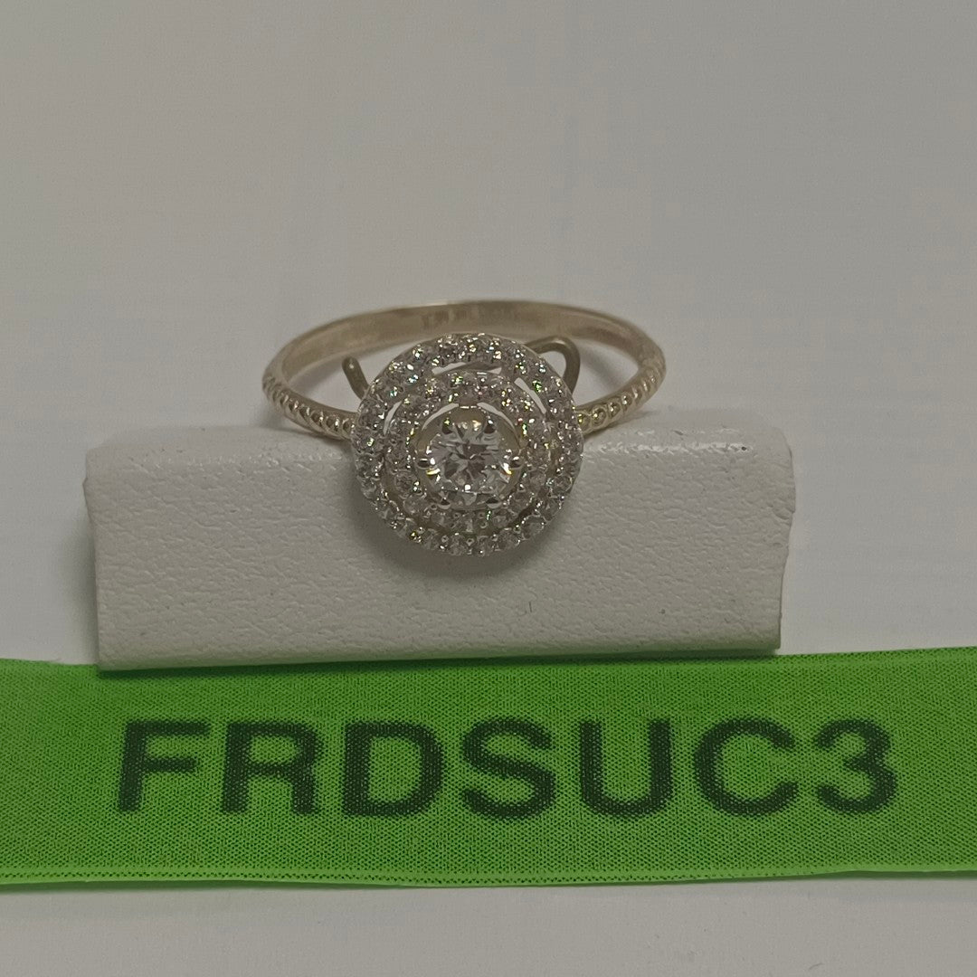 ANILLO ANILLITO C CIRCONIAS 14K 8 TALLA 2 GR (NUEVO)