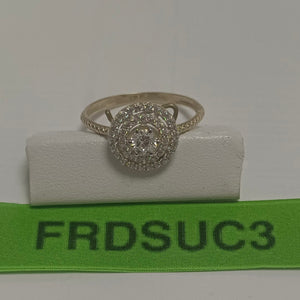 ANILLO ANILLITO C CIRCONIAS 14K 8 TALLA 2 GR (NUEVO)