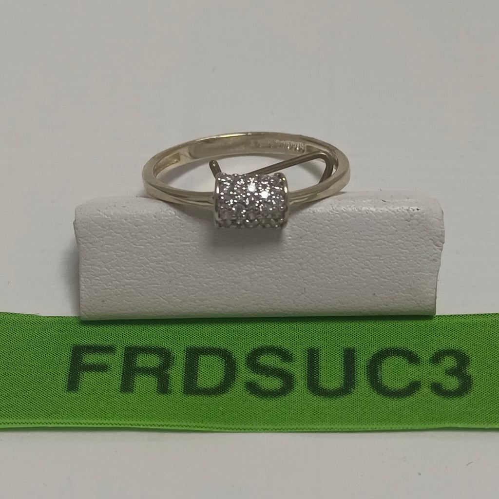 ANILLO ANILLITO C CIRCONIAS 14K 7 TALLA 1.4 GR (NUEVO)