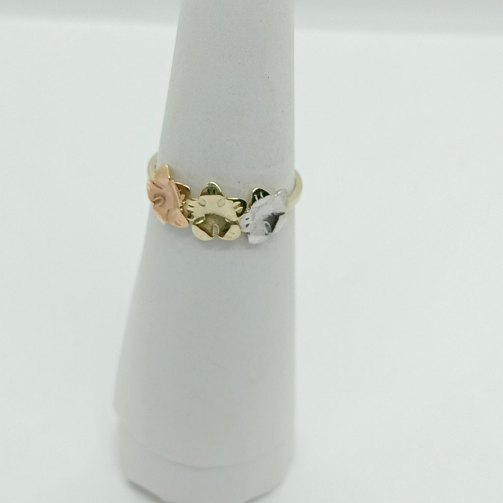 ANILLOS ANILLITO FIG FLORES 10K TALLA 8 1.3 GR (NUEVO)