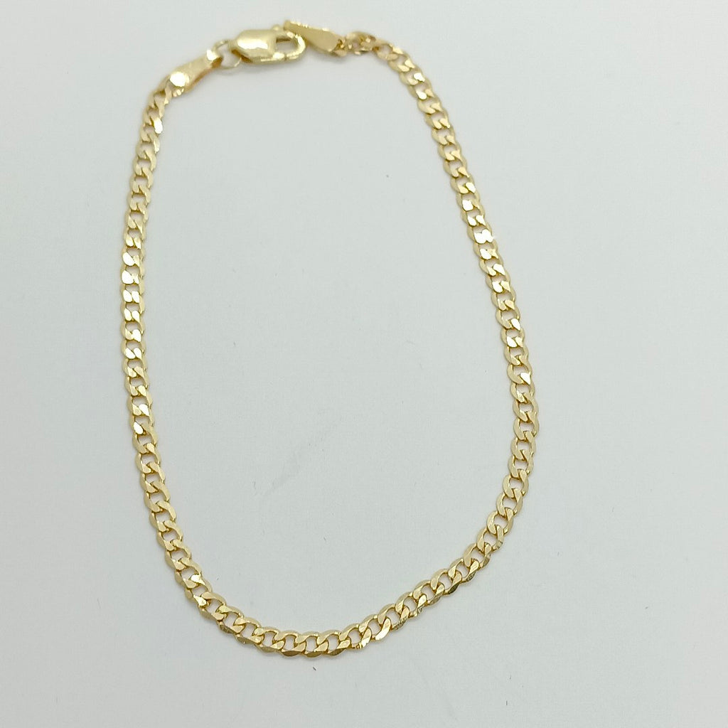 PULSERA TEJIDO BARBADA 14K 18 CM 2 GR (NUEVO)