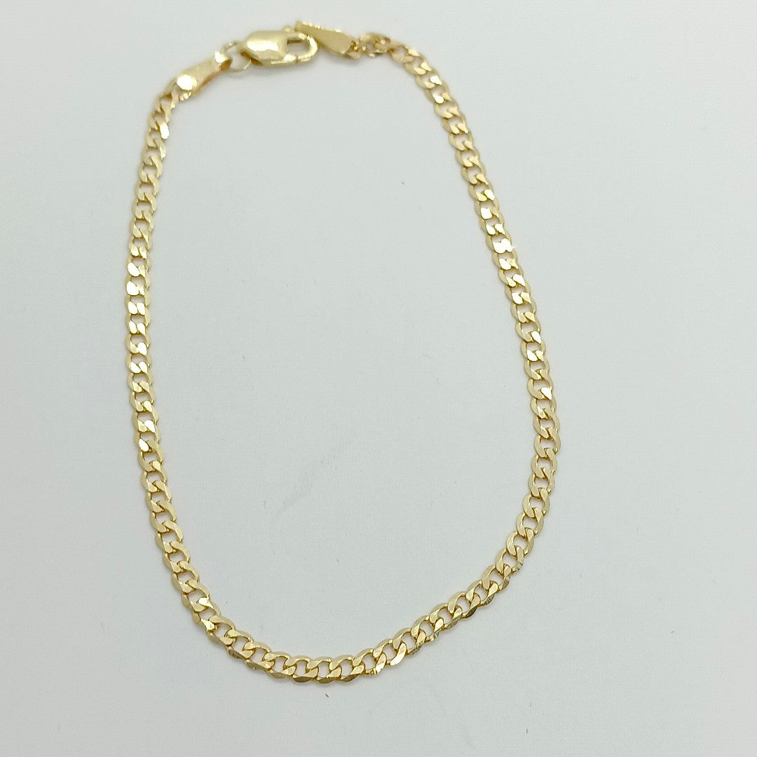 PULSERA TEJIDO BARBADA 14K 18 CM 2 GR (NUEVO)