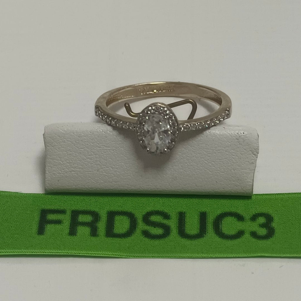 ANILLO ANILLITO C CIRCONIAS 14K 8.5 TALLA 2.1 GR (NUEVO)