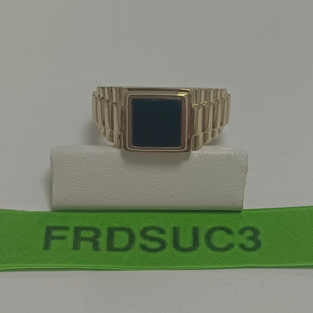 ANILLO C ONIX 14K 9.5 TALLA 8.7 GR (NUEVO)