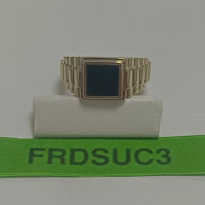 ANILLO C ONIX 14K 9.5 TALLA 8.7 GR (NUEVO)