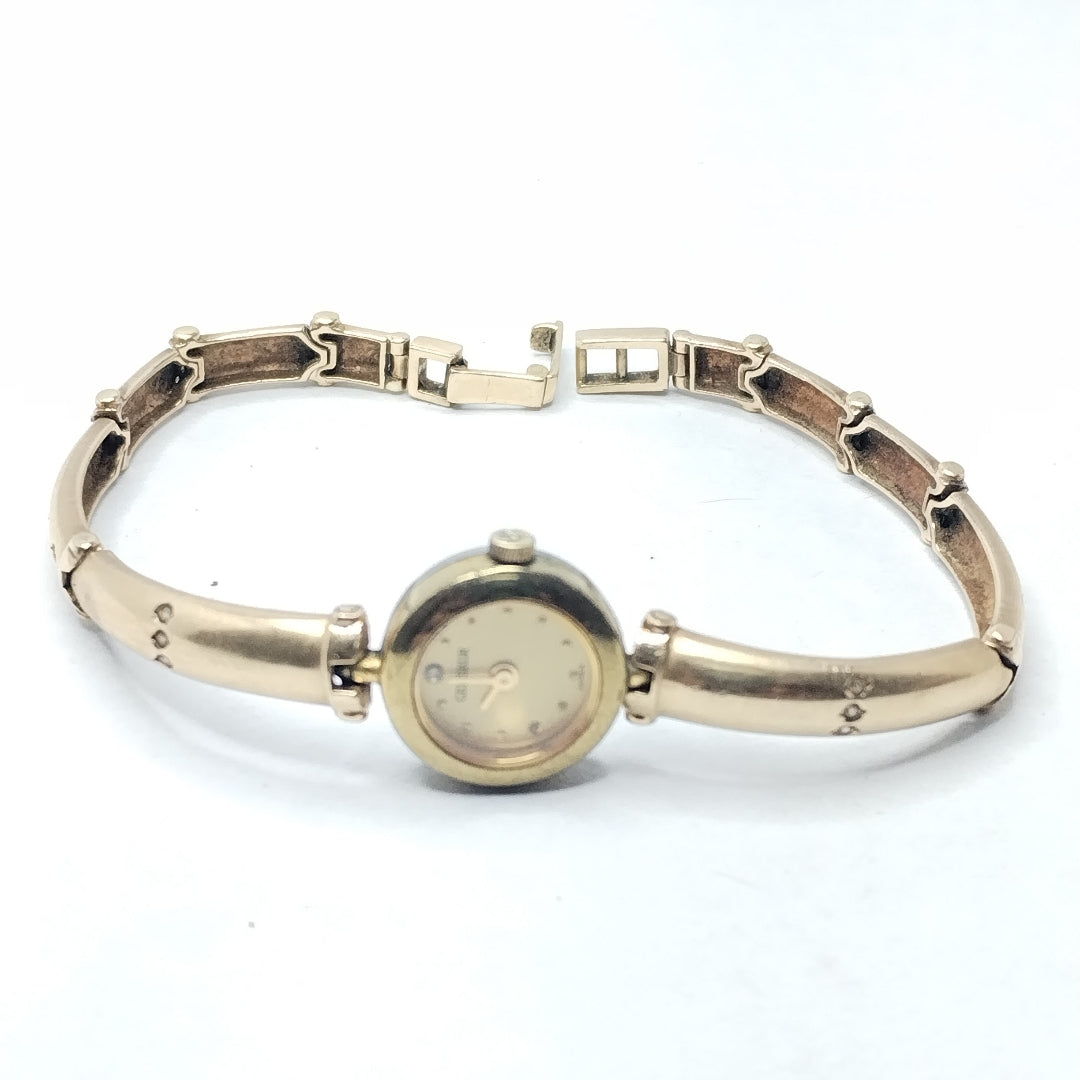 RELOJ CAJA ACERO PULSO ORO ORO 14 K 18.5 GRMS (SEMINUEVO)
