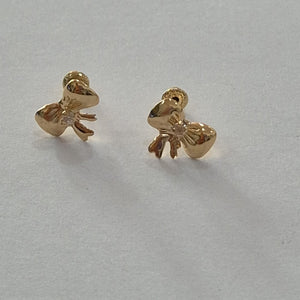 BROQUELES BROQUEL FIG MOÑO C CIRCONIA 14K 0.2441 GR (NUEVO)