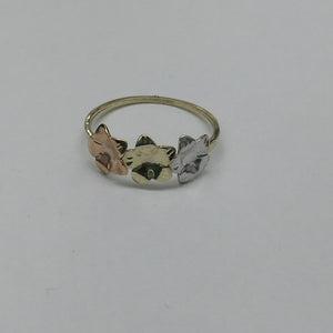 ANILLOS ANILLITO FIG FLORES 10K TALLA 9 1.3 GR (NUEVO)