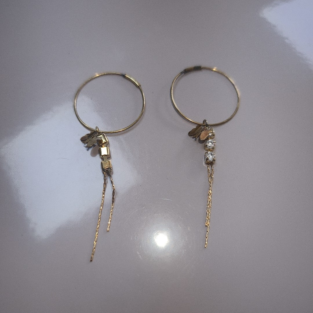 ARRACADAS PAR ORO 14 K 2.2 GRMS (SEMINUEVO)