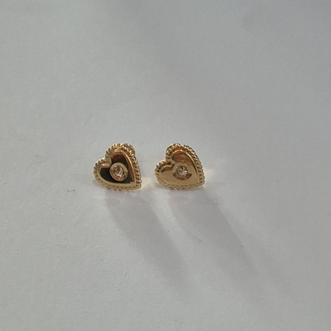 BROQUELES BROQUEL FIG CORAZON C CIRCONIA 14K 0.2614 GR (NUEVO)