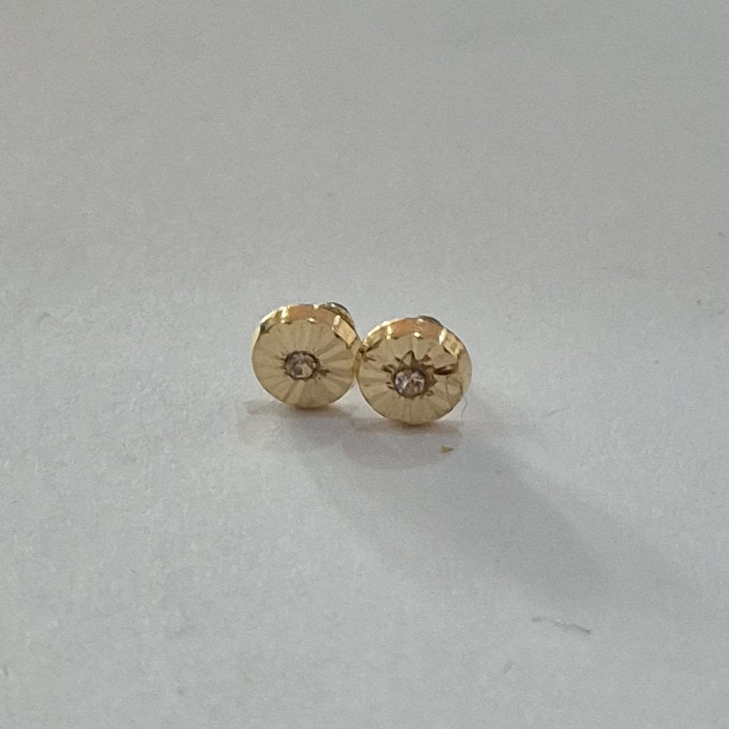 BROQUELES BROQUEL FIG BOTON C CIRCONIA 14K 0.2916 GR (NUEVO)