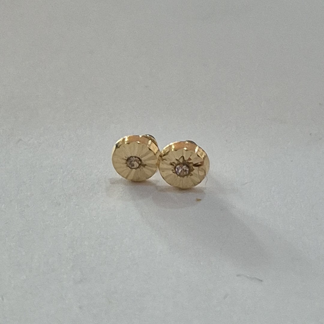 BROQUELES BROQUEL FIG BOTON C CIRCONIA 14K 0.2916 GR (NUEVO)