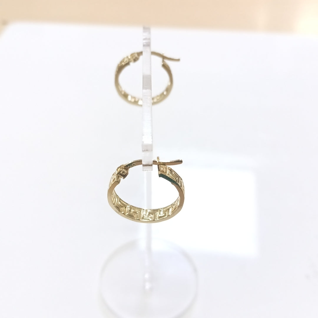 ARETES ARRACADAS FIG GRECAS 14K 1.7 GR (NUEVO)