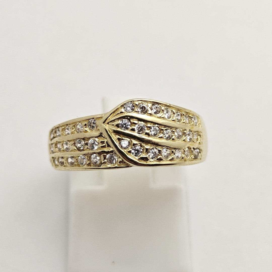 ANILLOS C CIRCONIAS 14K TALLA 7 2.9 GR (NUEVO)