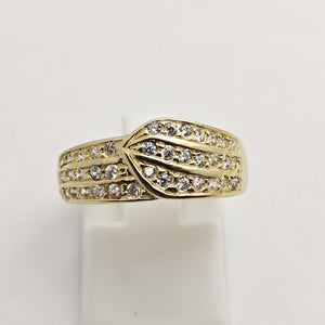 ANILLOS C CIRCONIAS 14K TALLA 7 2.9 GR (NUEVO)