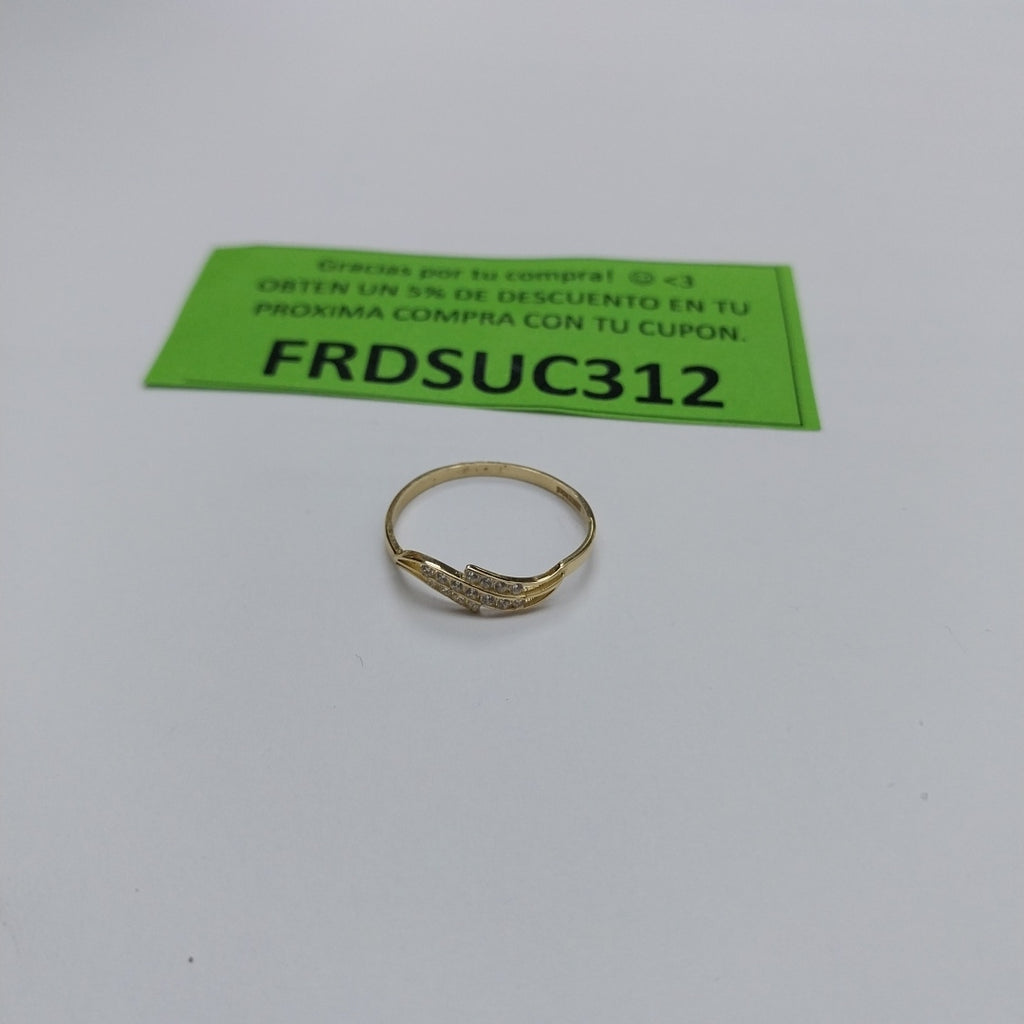 ANILLOS C CIRCONIAS 14K TALLA 8 0.8 GR (NUEVO)