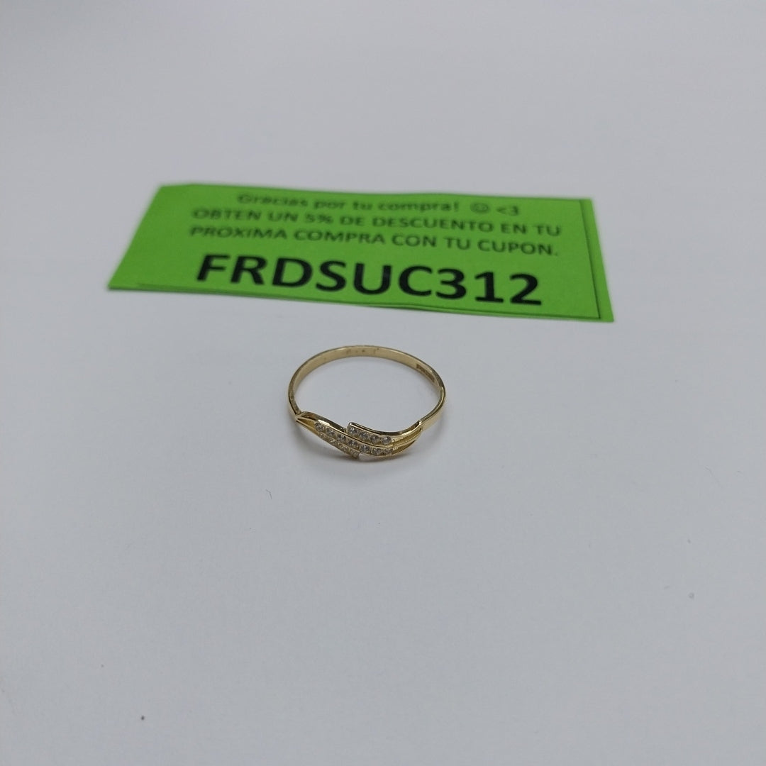 ANILLOS C CIRCONIAS 14K TALLA 8 0.8 GR (NUEVO)