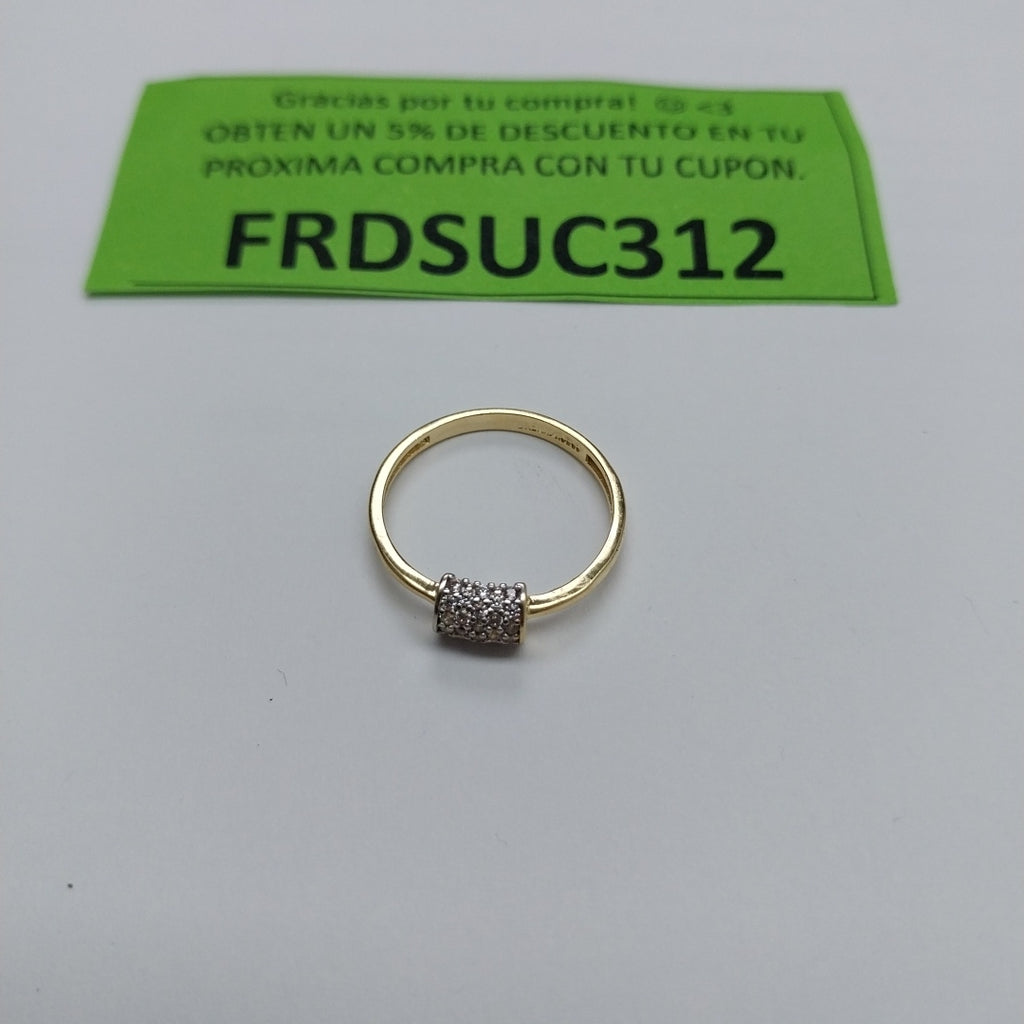 ANILLO ANILLITO C CIRCONIAS 14K 7 TALLA 1.4 GR (NUEVO)