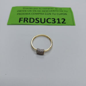 ANILLO ANILLITO C CIRCONIAS 14K 7 TALLA 1.4 GR (NUEVO)