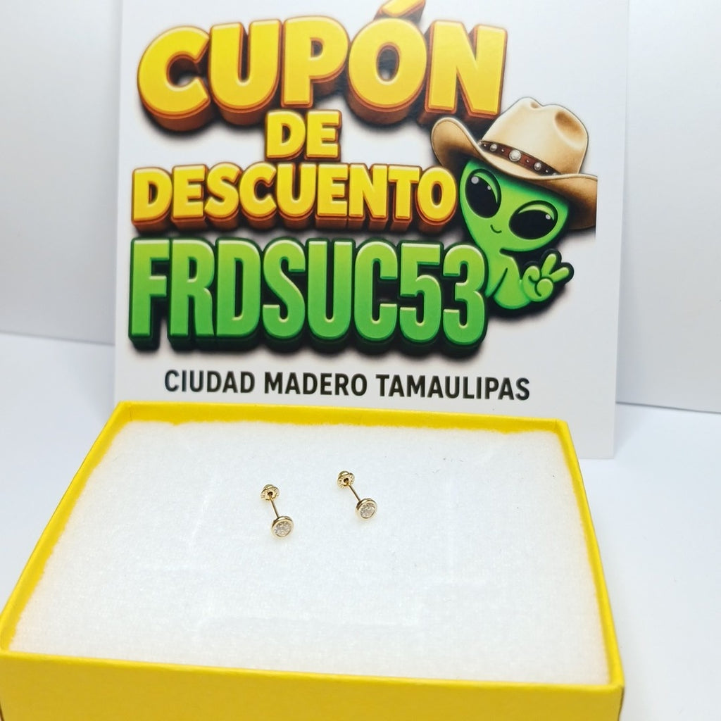 BROQUELES BROQUEL C CIRCONIA 14K 0.1501 GR (NUEVO)