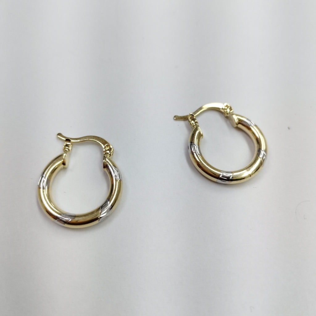 ARETES ARRACADAS COMBINADAS 14K 1.6 GR (NUEVO)