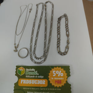 ANILLO, CADENA, GARGANTILLA, PULSERA PLATA 25 GRMS (SEMINUEVO)