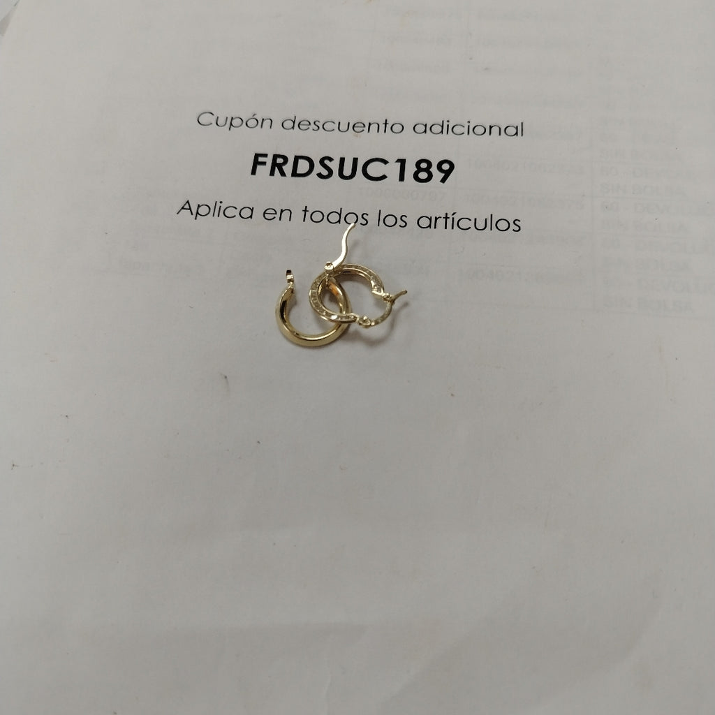 ARETES ARRACADAS CON CIRCONIAS 14K 2.4 GR (NUEVO)