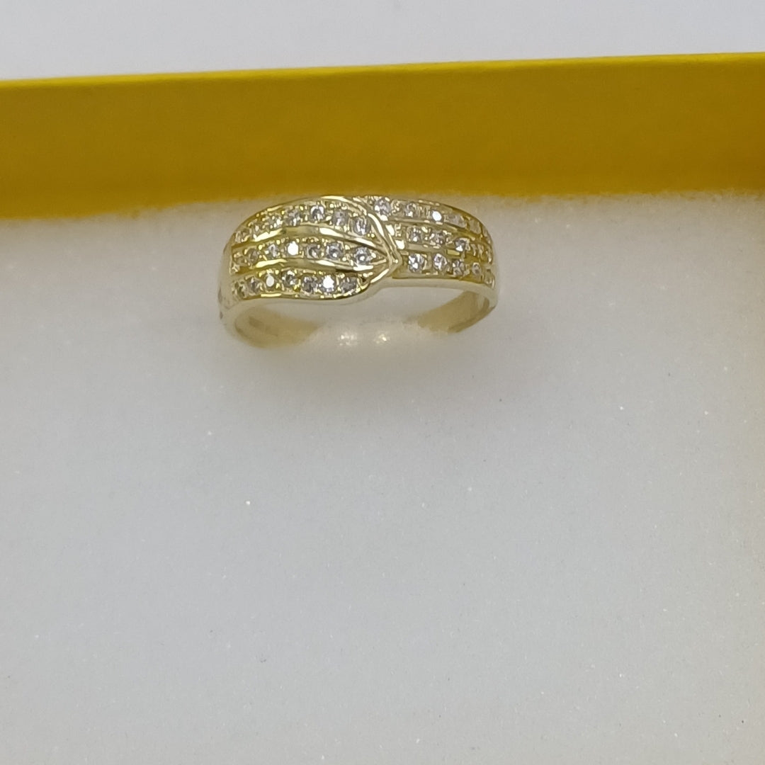 ANILLOS C CIRCONIAS 14K TALLA 9 3 GR (NUEVO)
