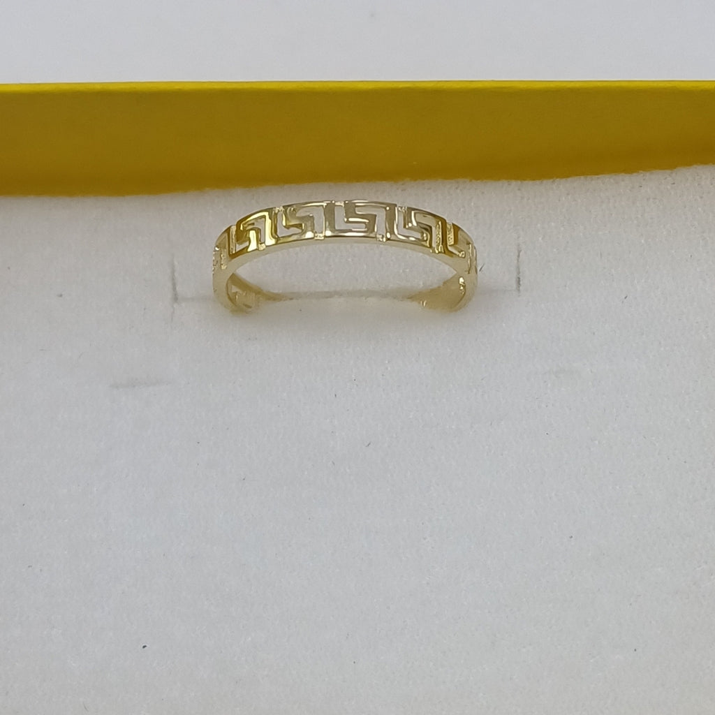 ANILLO ARGOLLA C GRECAS 14K 7 TALLA 1.4 GR (NUEVO)