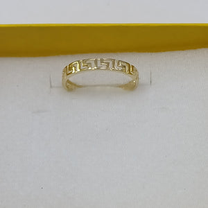 ANILLO ARGOLLA C GRECAS 14K 7 TALLA 1.4 GR (NUEVO)
