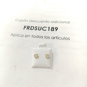 BROQUELES BROQUEL FIG CORAZON 14K 0.23 GR (NUEVO)