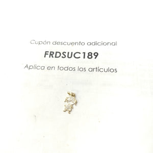 DIJE TEJIDO NIÑA CON CIRCONIAS 14K 0.9 GR (NUEVO)