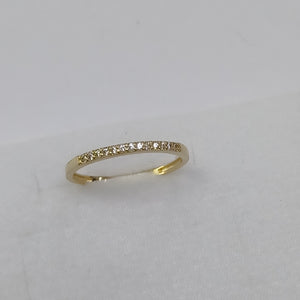 ANILLO ARGOLLA C CIRCONIAS 14K 9 TALLA 1.3 GR (NUEVO)