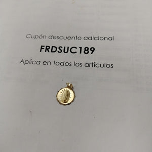 DIJE MEDALLA RELIGIOSA 14K 0.8 GR (NUEVO)