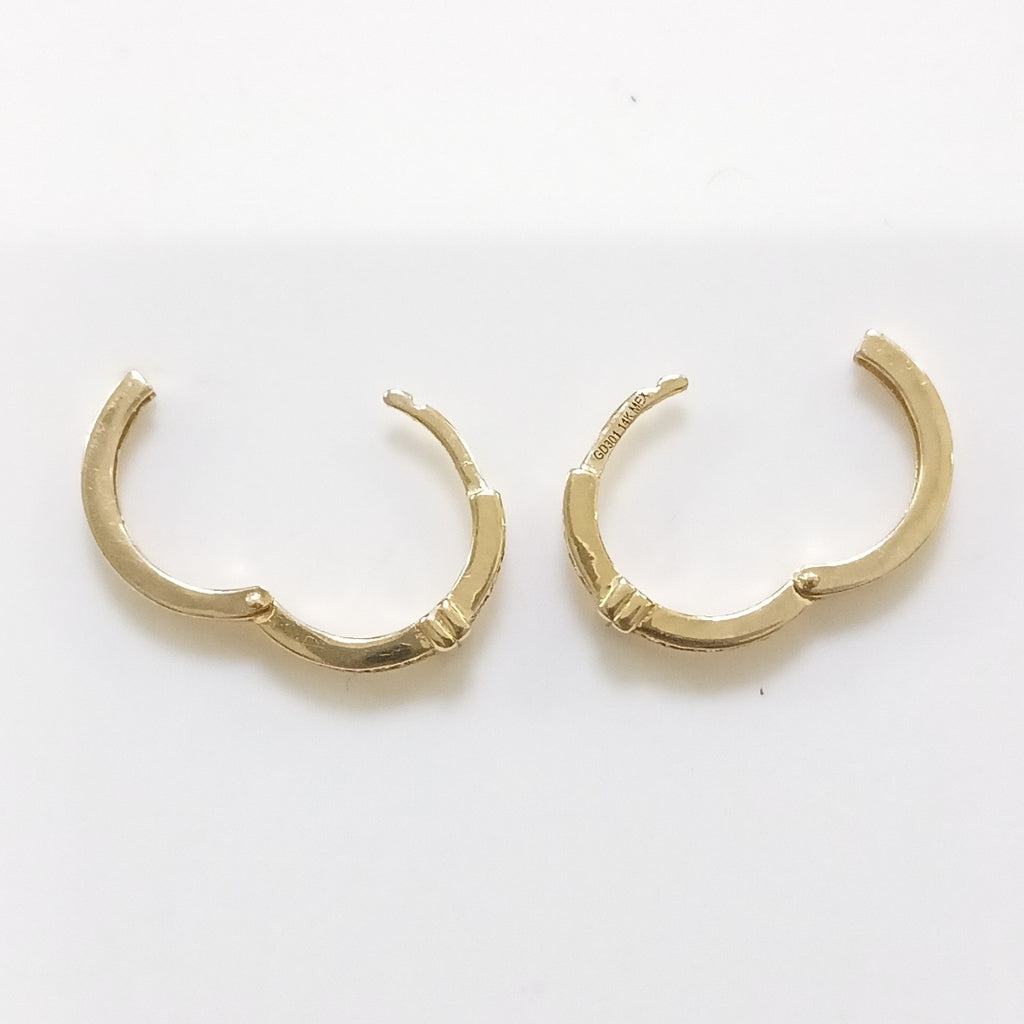 ARETES HUGGIES C CIRCONIA 14K 2 GR (NUEVO)